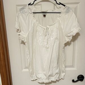 White cotton blouse